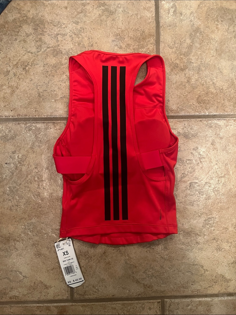 adidas Red Racerback Performance Tank Top - Picture 4 of 6